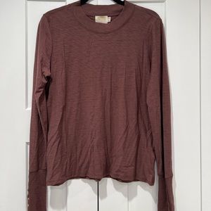 Nation LTD Joni Mock Neck Snap Tee